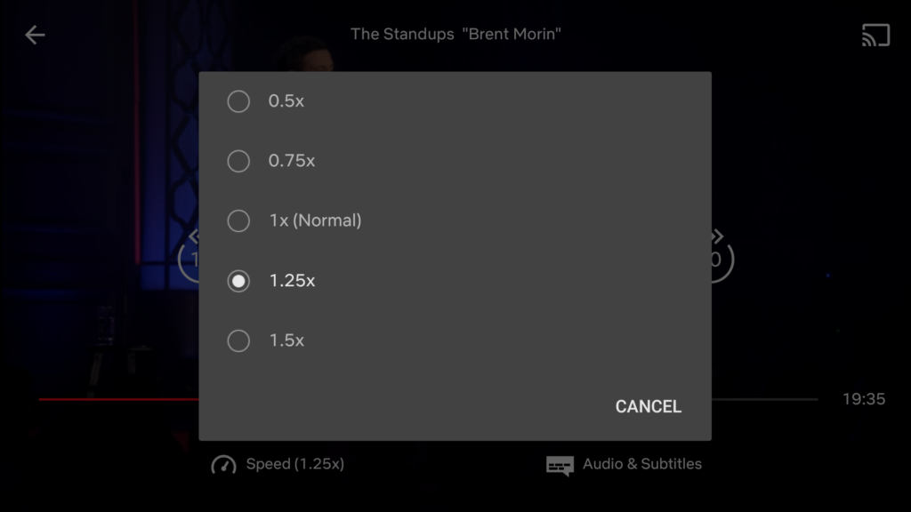 netflix playback speed android